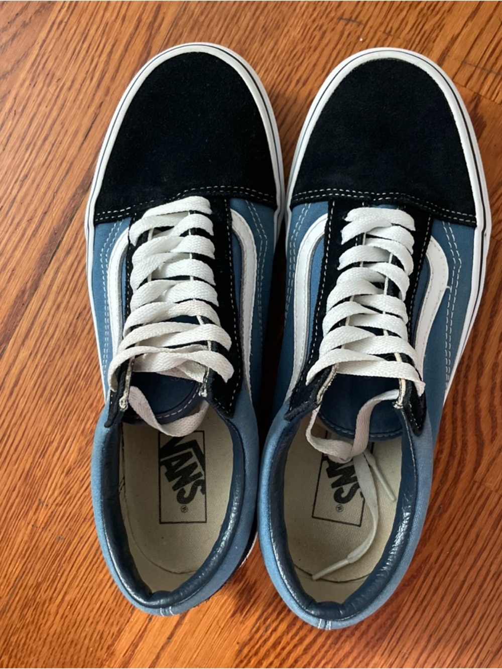 Vans Old Skool Sneakers in Black, Blue & White